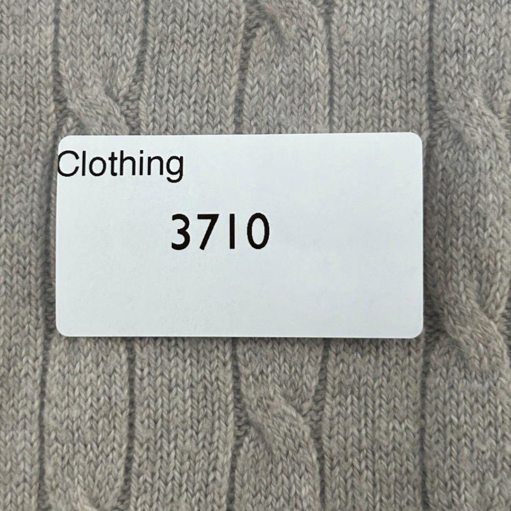 LOFT Ann Taylor Cable Knit V Neck Sweater Tan Long Sleeve Women's Size S - Picture 9 of 9